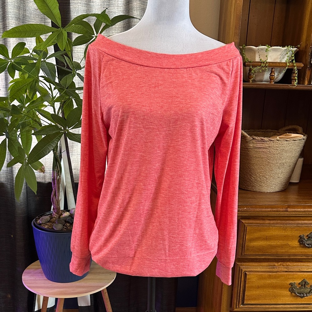Women's Off-Shoulder Coral Top